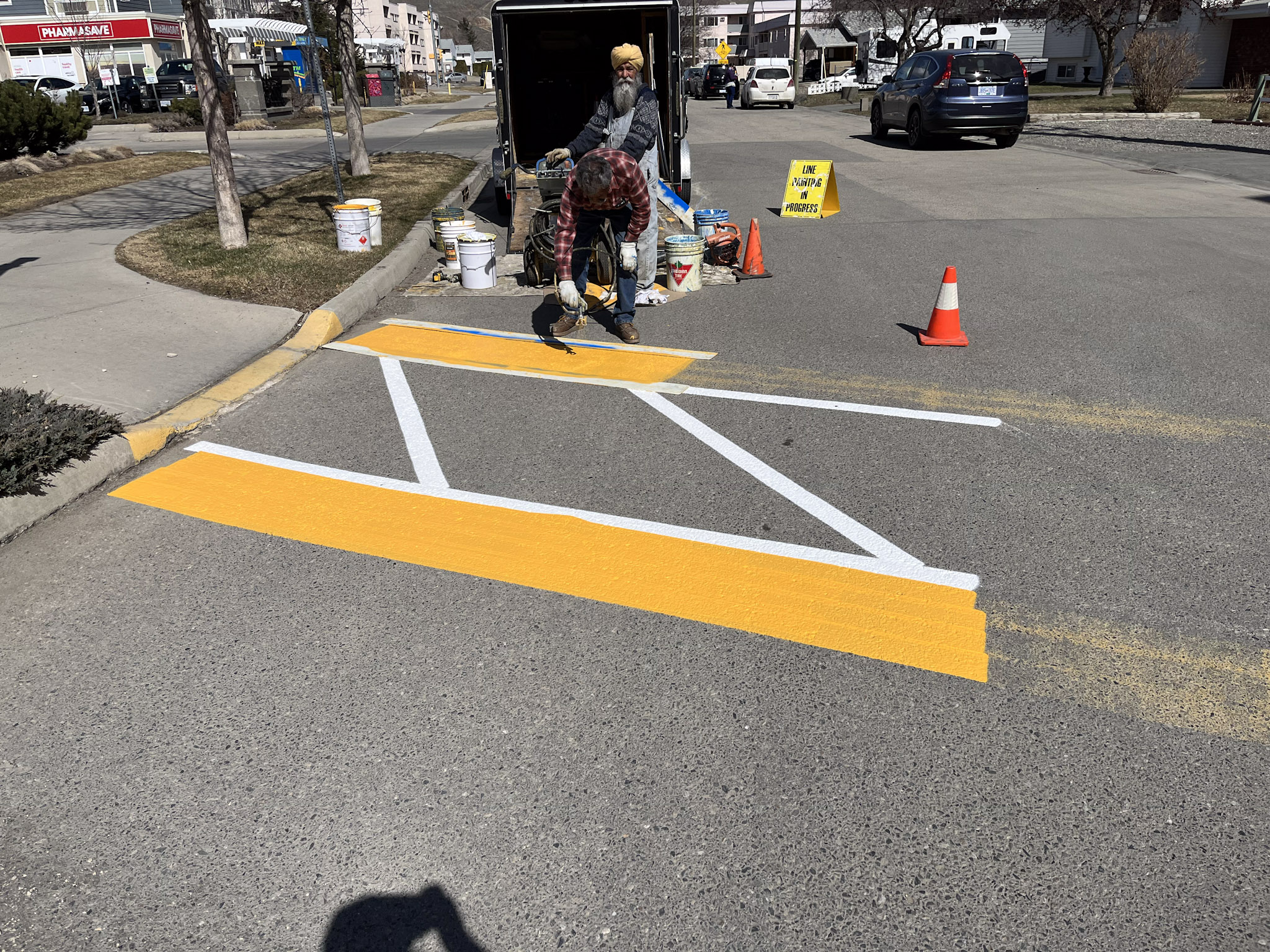 Road line painting service in Kamloops