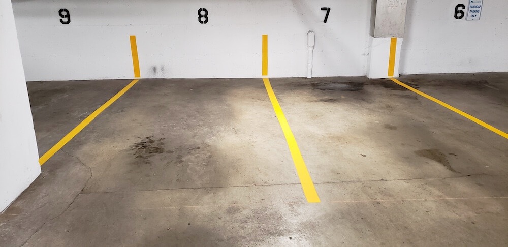 Parking lot striping and markings