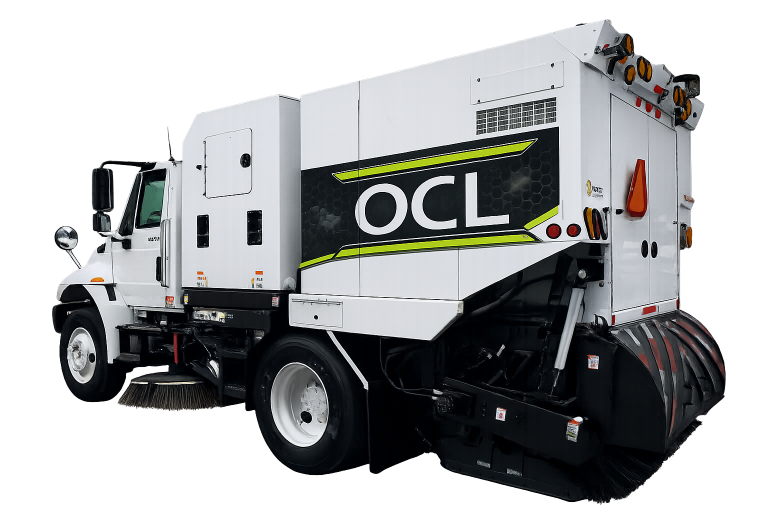 Sweeper truck in Kamloops