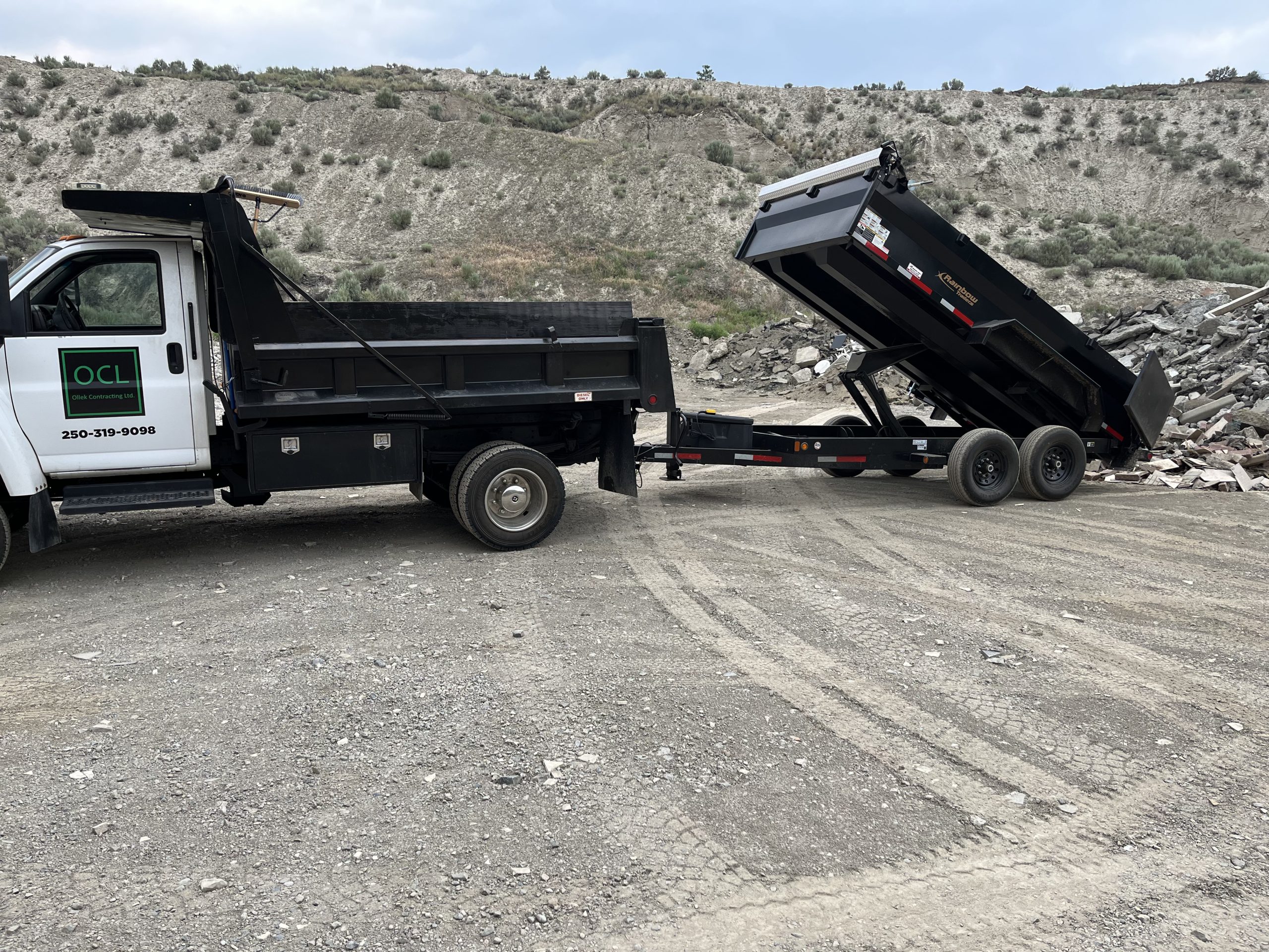 Ollek Contracting truck on site in Kamloops